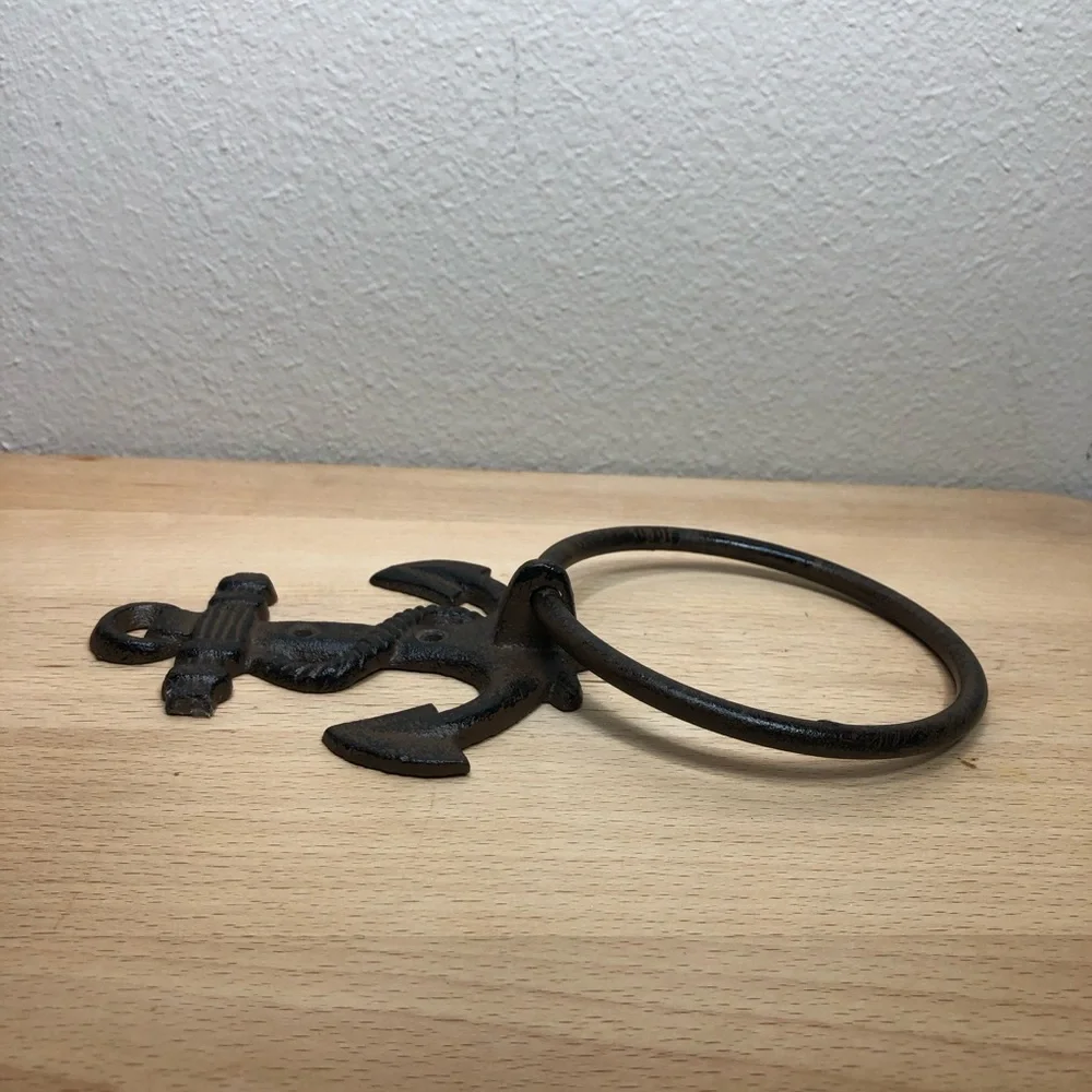 Cast Iron Anchor Rustic Wall Decor Nautical - Coastal Towel Holder